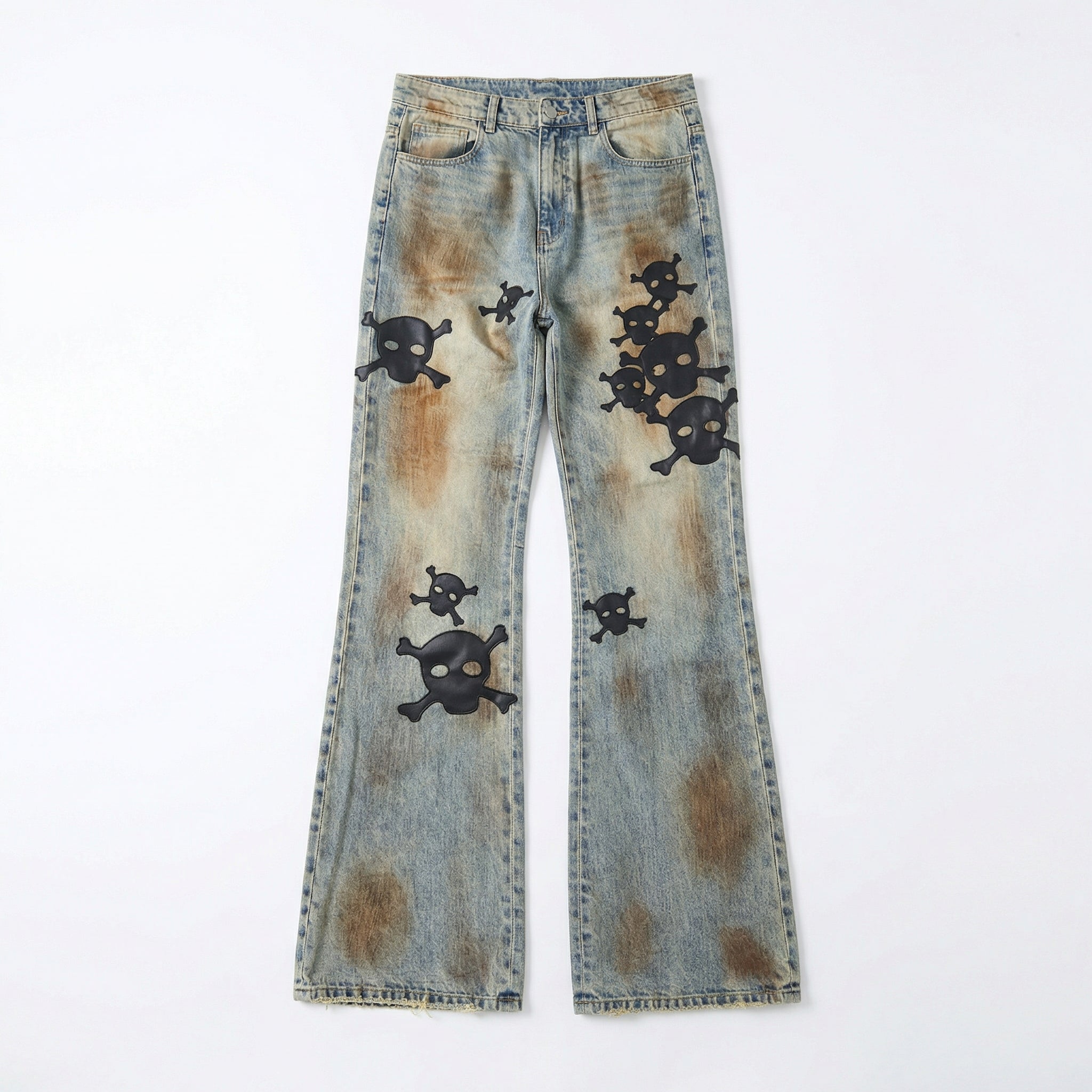 Leather Skull Flares