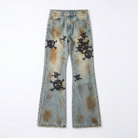 Leather Skull Flares